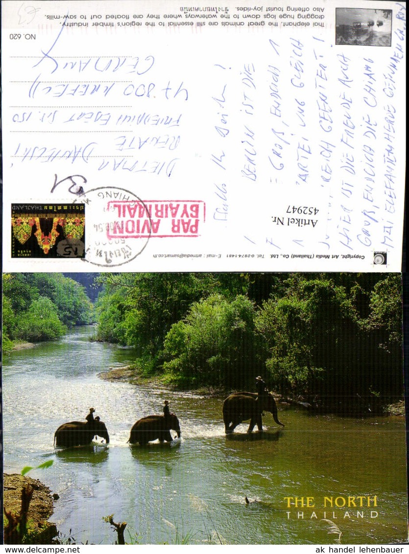 452947,Thailand Elephant Elefanten Fluss &Uuml;berquerung - Thaïland