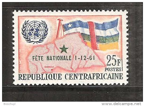 Central African Republic, 1961, Admission To The United Nations, Overprinted, MNH, Michel 21 - Centrafricaine (République)