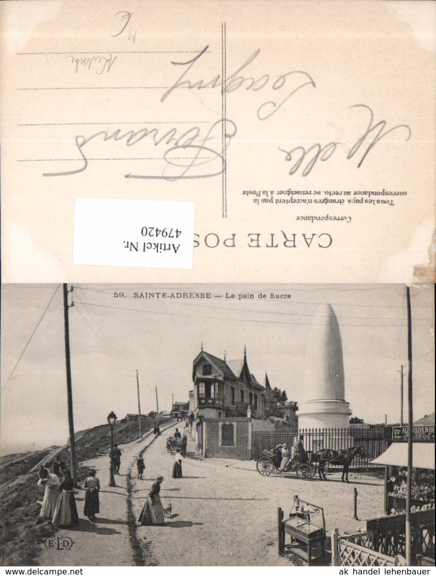 479420,Sainte-Adresse Le Pain De Sucre Kutsche Stra&szlig;enansicht - Taxi & Carrozzelle