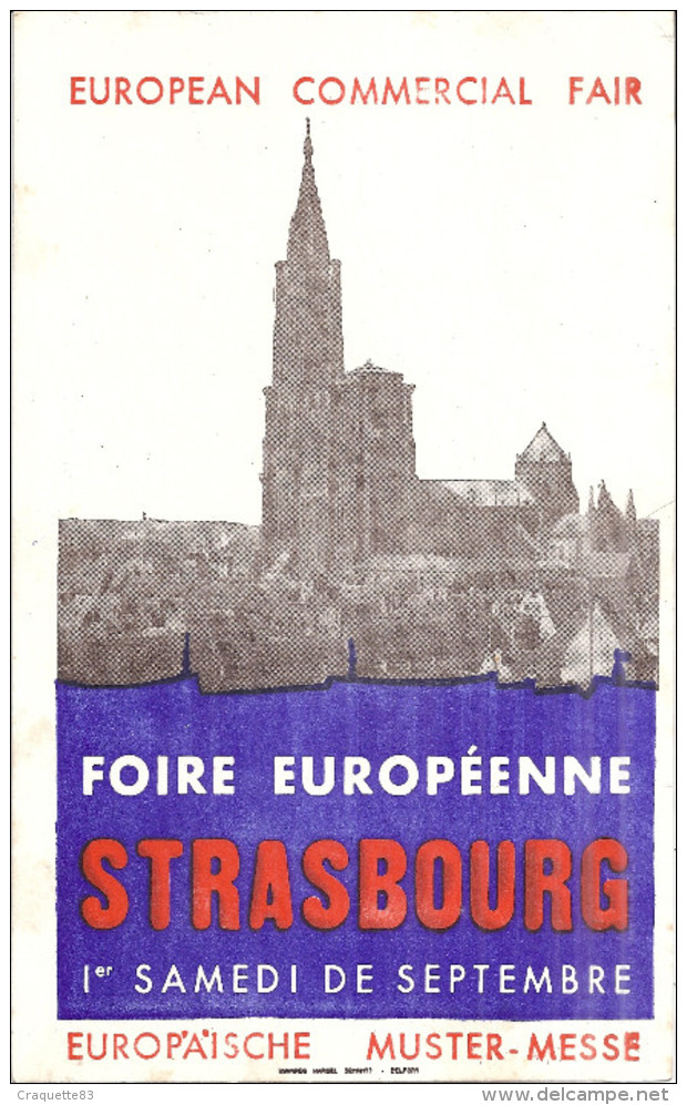 FOIRE EUROPEENNE  STRASBOURG  1er SAMEDI DE SEPTEMBRE - F