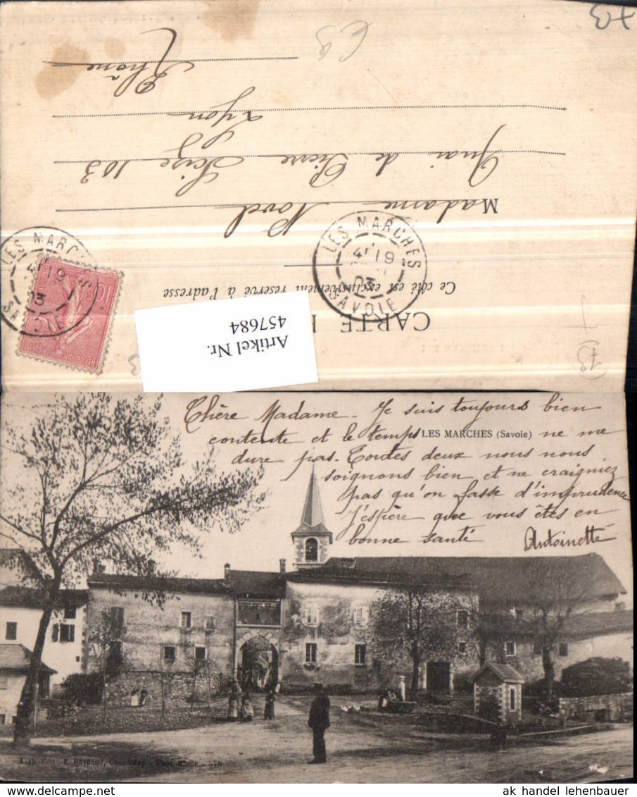 457684,Rhone-Alpes Savoie Les Marches Teilansicht Kirche - Sonstige & Ohne Zuordnung