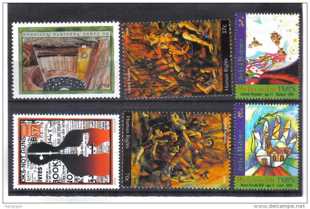 GUT1066 UNO NEW YORK 2004 Michl 966/67 968/69 + 970/71  ** Postfrisch SIEHE ABBILDUNG - Unused Stamps