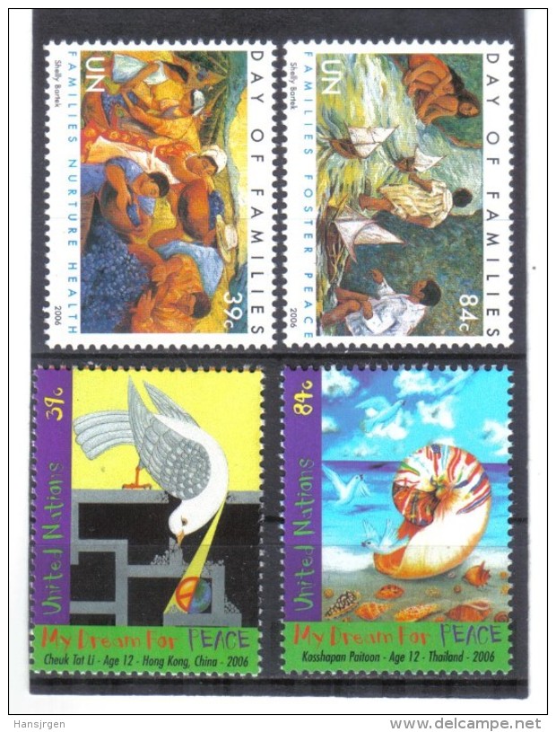 GUT1073 UNO NEW YORK 2006 Michl  1020/21 + 1030/31  ** Postfrisch SIEHE ABBILDUNG - Unused Stamps