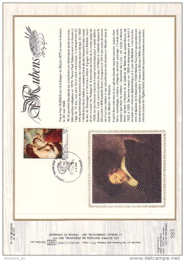 Carte Max CEF 1816-21 Rubens - 4 Cartes - 1971-1980