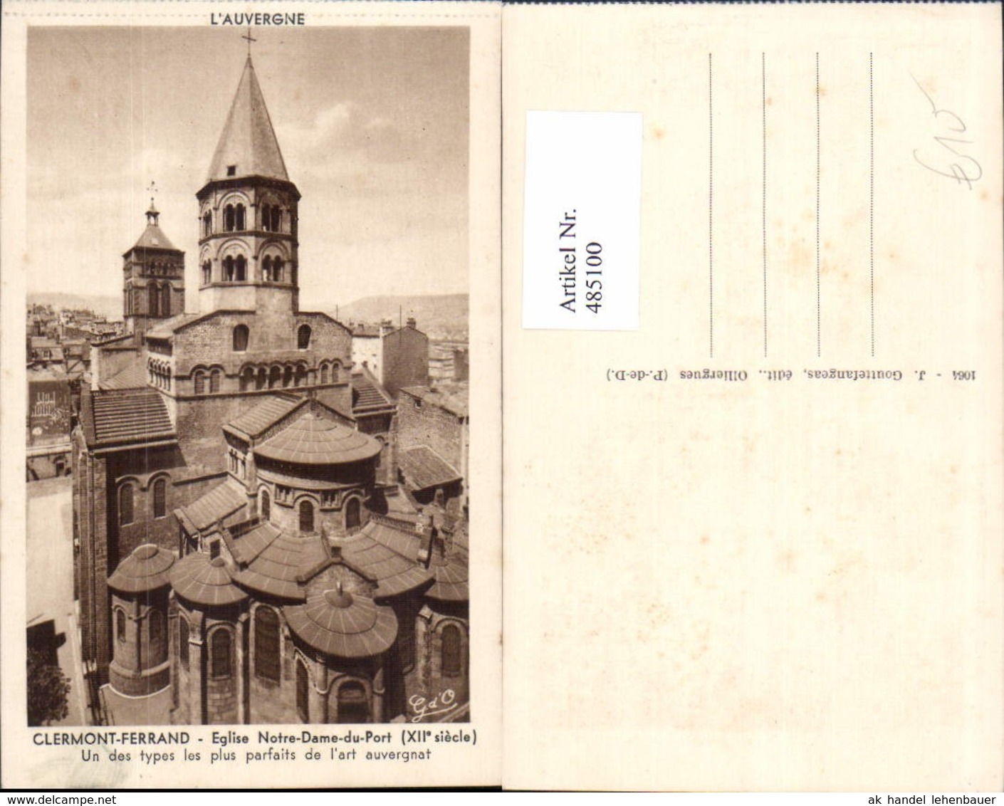 485100,Kirche Clermont-Ferrand Eglise Notre-Dame-du-Port - Kirchen U. Kathedralen