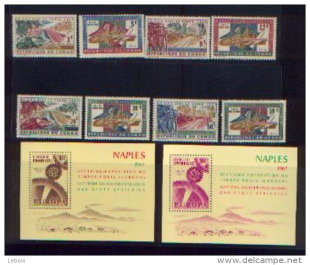 AFRIQUE - Rép. Du Congo : Timbres COB 507/513 Neufs + 508 Impression Recto-verso + Rép Rwandaise Feuillets « EUROPA » -> - Autres - Afrique