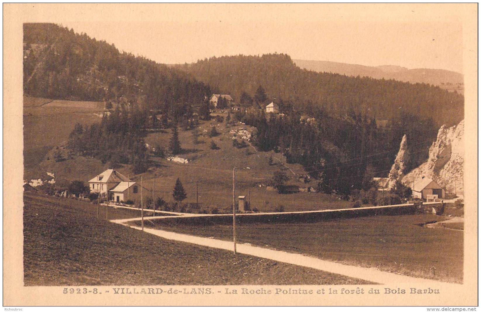 38 VILLARD DE LANS LA ROCHE POINTUE ET LA FORET DU BOIS BARBU - Villard-de-Lans