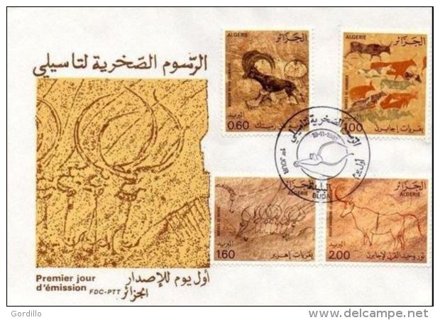 ALGERIE. FDC 1981  Dessin Rupestre Dessins Rupestres UNESCO. Prehistoire. - Préhistoire