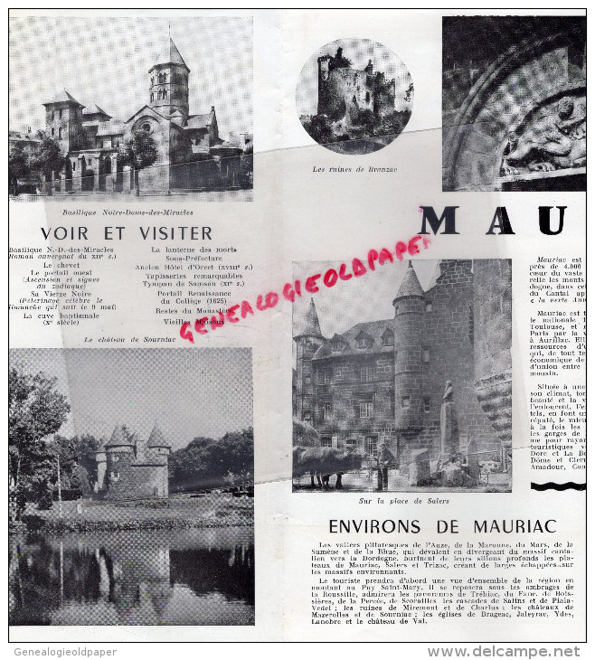 15 - MAURIAC - DEPLIANT TOURISTIQUE - Dépliants Touristiques