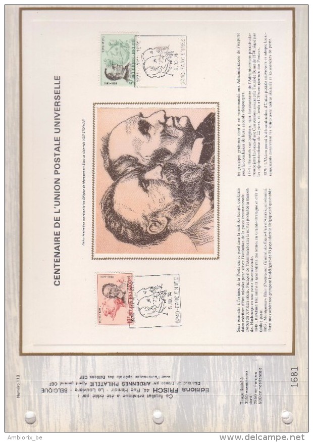 Carte Max CEF 1729-30 Centenaire De L'Union Postale Universelle - 1971-1980