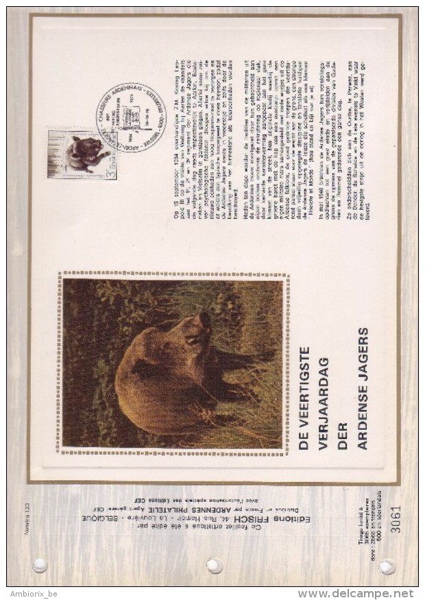 Carte Max CEF 1733 De Veertigste Verjaardag Der Ardense Jagers - 1971-1980