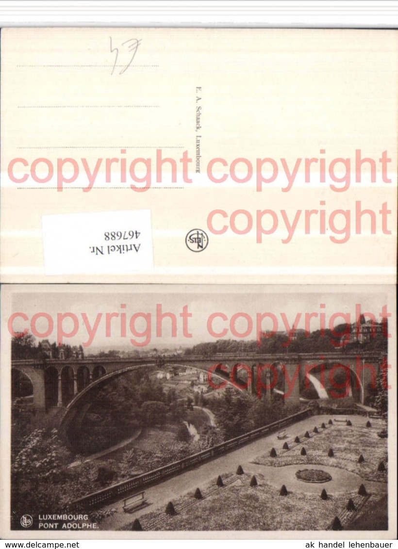 467688,Luxembourg Pont Adolphe Br&uuml;cke - Sonstige & Ohne Zuordnung