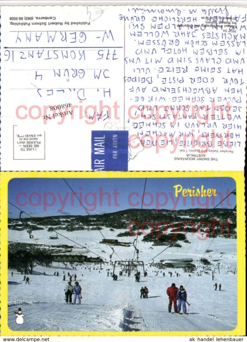 468008,Australia Perisher Snowy Mountains Skilift Winterbild - Sonstige & Ohne Zuordnung