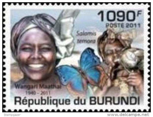 BURUNDI 2011 African Personalities 4 Values Set + Miniature Sheet MNH - Unused Stamps