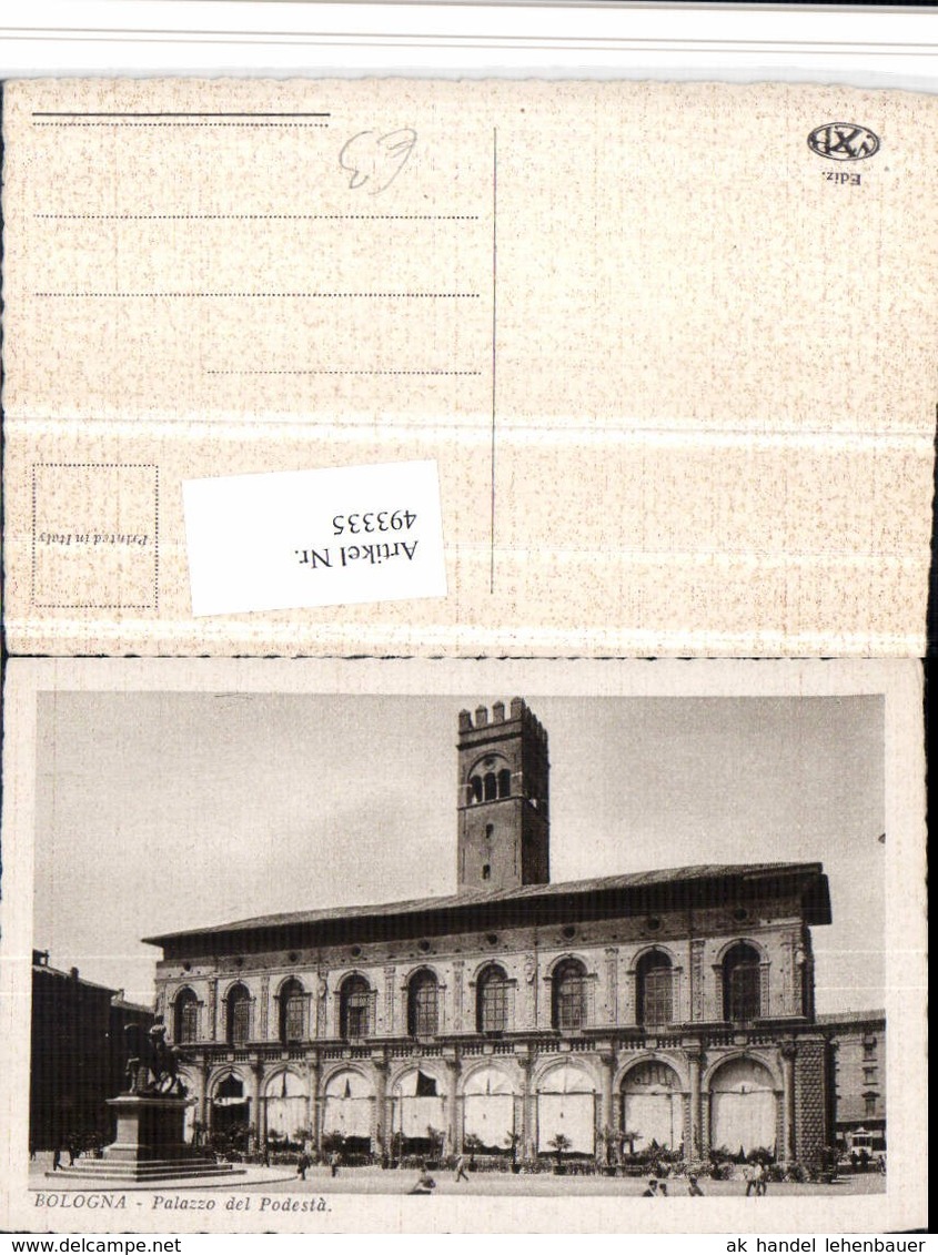 493335,Emilia-Romagna Bologna Palazzo Del Podesta Palast Denkmal - Bologna