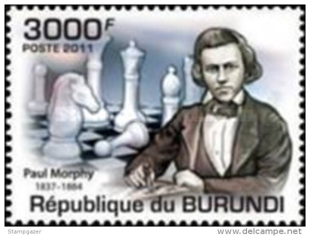 BURUNDI 2011 CHESS 4 Values Set + Miniature Sheet MNH - Unused Stamps