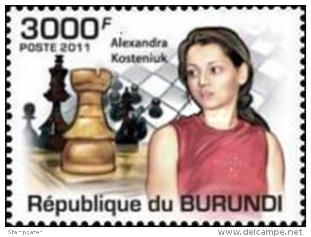 BURUNDI 2011 CHESS 4 Values Set + Miniature Sheet MNH - Unused Stamps