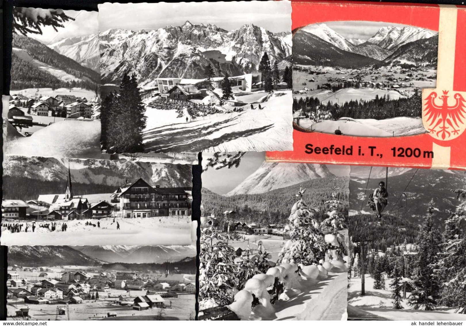 493562,Leporello Sammelmappe 9 Fotos Seefeld Tirol Ansichten - Sonstige & Ohne Zuordnung