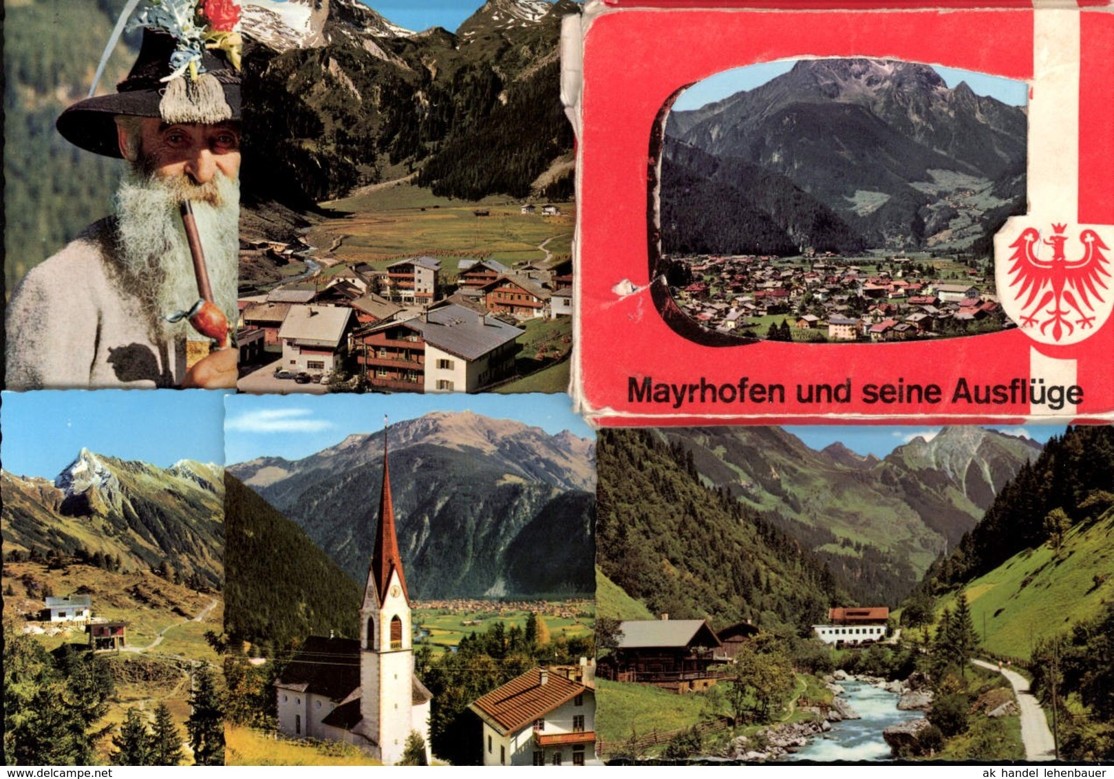 493570,Leporello Sammelmappe 11 Fotos Ansichten Mayrhofen Typen Seilbahn Dampflok - Sonstige & Ohne Zuordnung