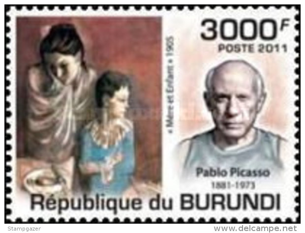 BURUNDI 2011 PICASSO   4 Values Set + Miniature Sheet MNH - Unused Stamps
