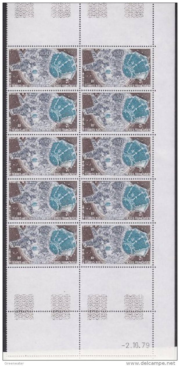 TAAF 1979 Telemesure De Kerguelen 1v Bl Of 10  (printing Date) ** Mnh (TA202A) - Neufs