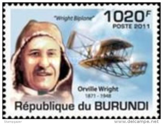 BURUNDI 2011 FAMOUS AVIATORS   4 Values Set + Miniature Sheet MNH - Unused Stamps