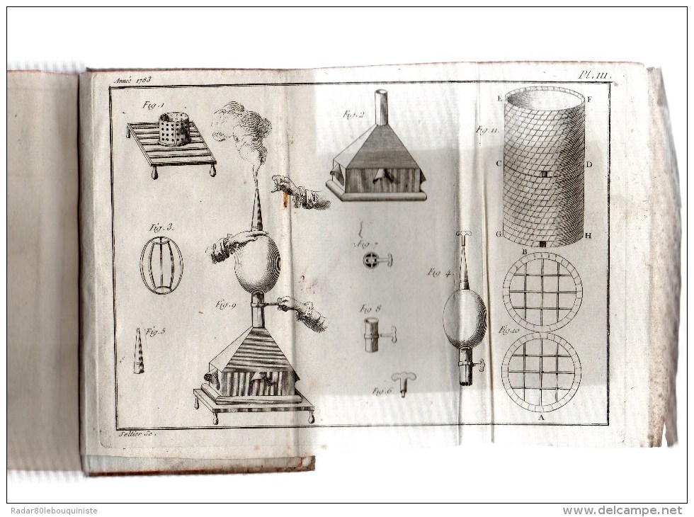 Bibliothèque Physico-économique,instructive ,Amusante,recueillie En 1783.Seconde Année.3 Planches.8 & 441 Pp.1784.in-12 - 1701-1800