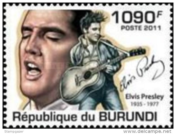 BURUNDI 2011 ELVIS PRESLEY  4 Values Set + Miniature Sheet MNH - Unused Stamps