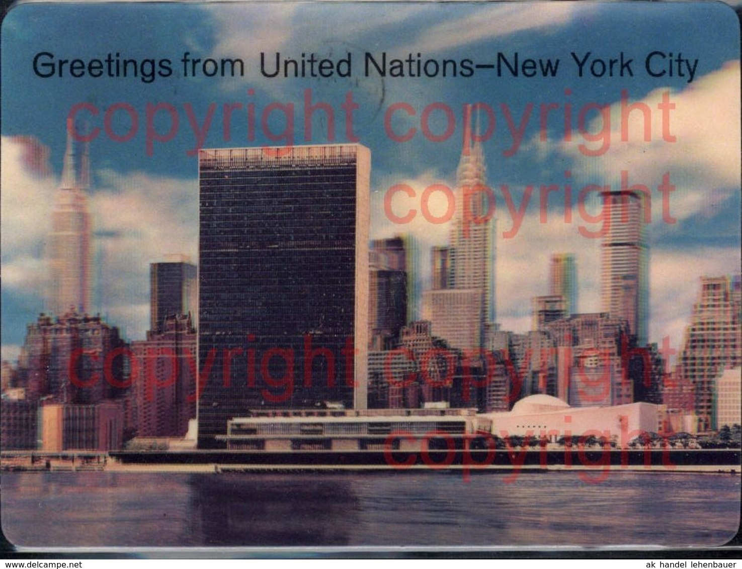 465867,3D 3 D 3-D Karten Greetings From United Nations New York City Skyline - Sonstige & Ohne Zuordnung