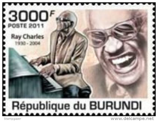 BURUNDI 2011 FAMOUS POP SINGERS   4 Values Set + Miniature Sheet MNH - Unused Stamps