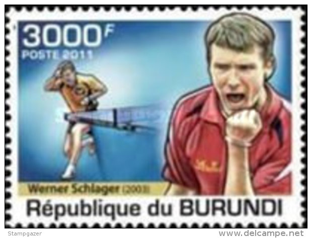 BURUNDI 2011 TABLE TENNIS  4 Values Set + Miniature Sheet MNH - Ongebruikt