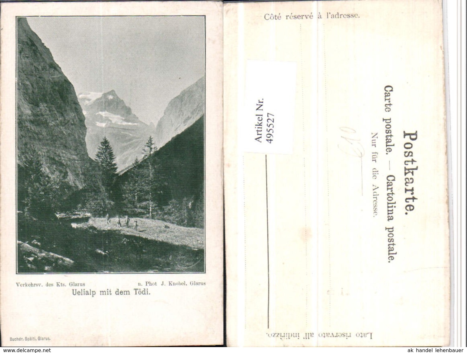 495527,Uelialp Mit Dem T&ouml;di Bergkulisse Kt Glarus - Andere & Zonder Classificatie