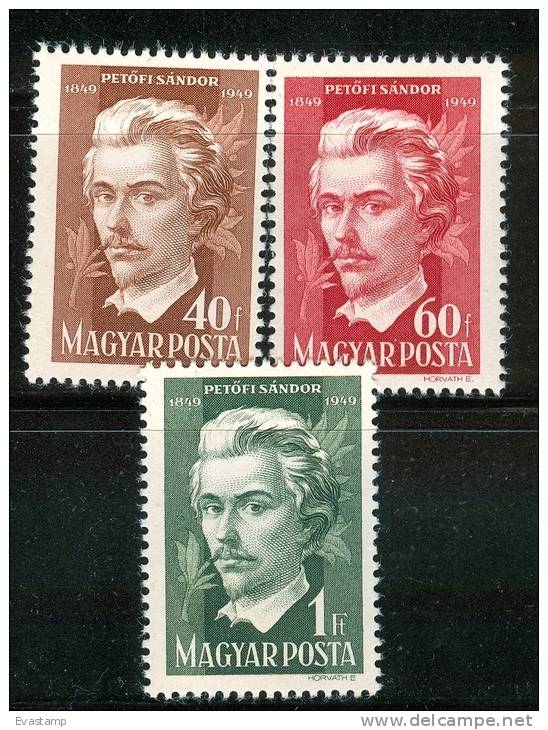 HUNGARY - 1950. Poet Sandor Pet&#337;fi II. Cpl.Set MNH!!! Mi 1083-1085 - Ungebraucht