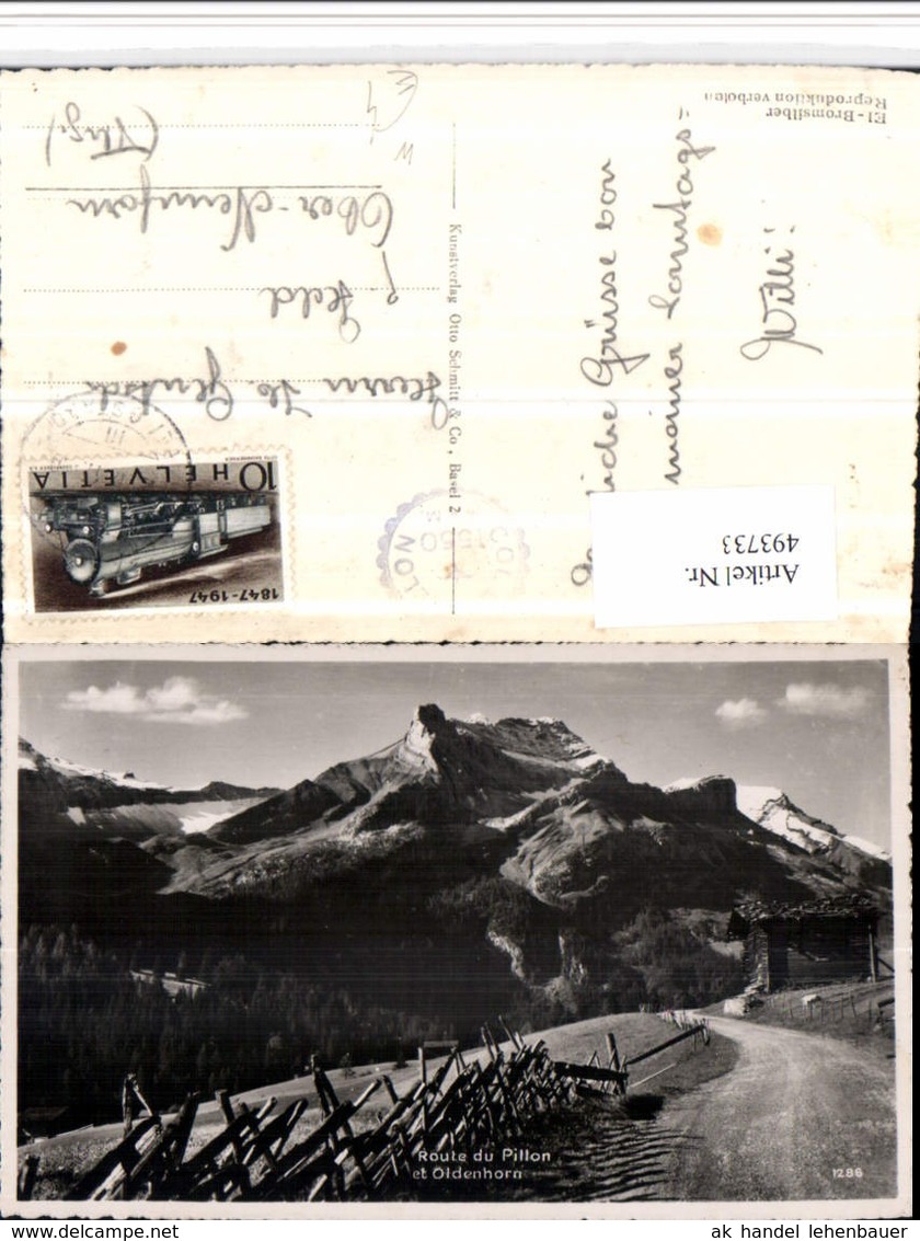 493733,Route Du Pillon Et Oldehorn B. Saviese Bergkulisse Kt Wallis - Savièse