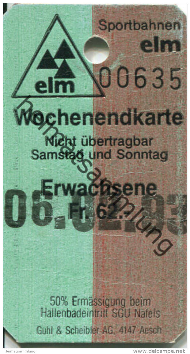 Sportbahnen Elm 1993 - Europe