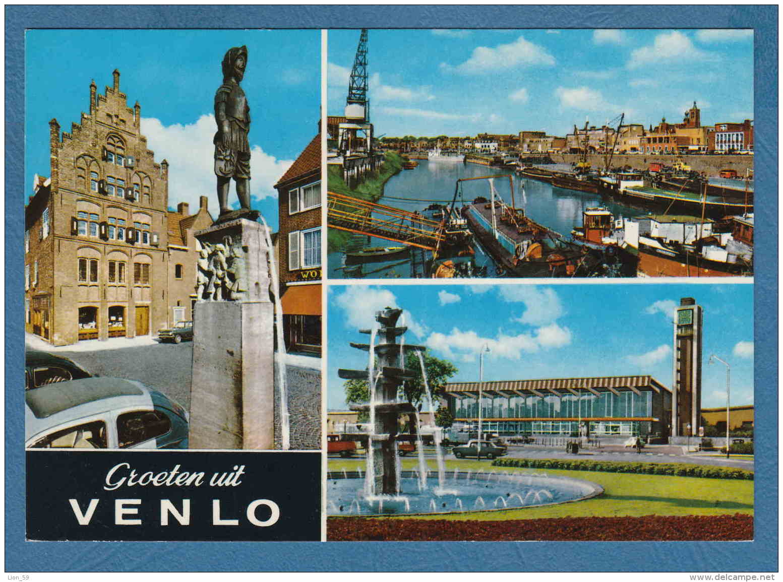 215523 / Venlo - 3 VIEW , MONUMENT , FOUNTAIN , PORT CRANE , Netherlands Nederland Pays-Bas - Venlo