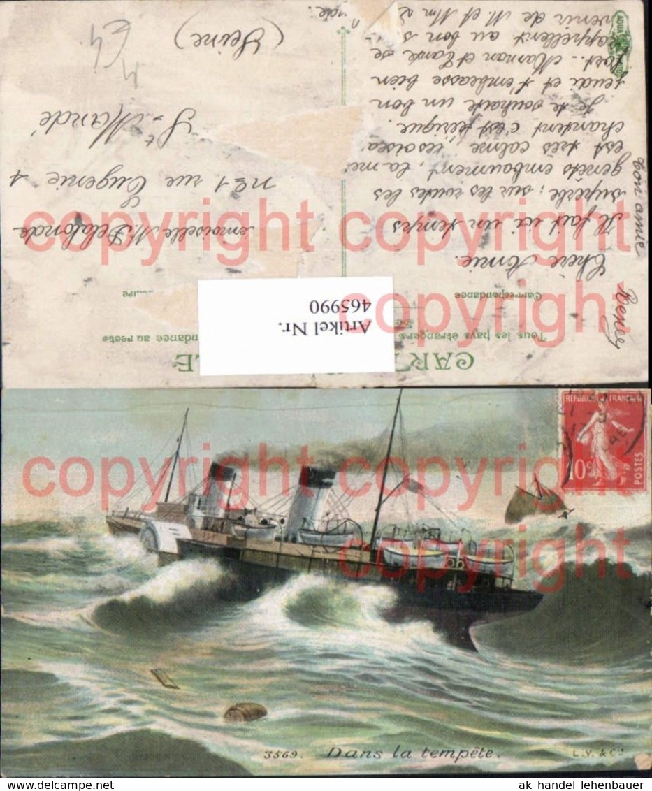 465990,Hochseeschiff Schiff Dampfer Segelboot Dans La Tempete St&uuml;rmische See - Handel