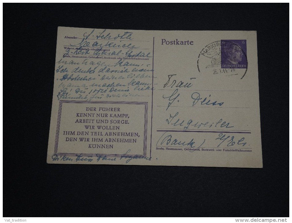 ALLEMAGNE - Entier Postal Patriotique En 1944 De Markirch - A Voir - L 972 - Autres & Non Classés