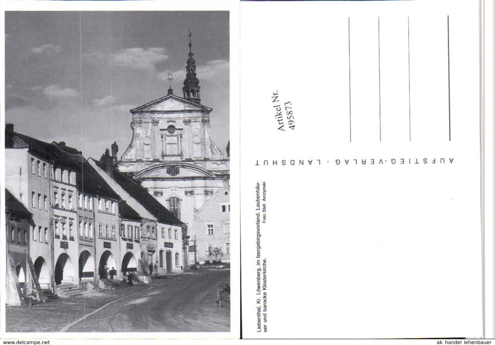 495873,Poland Liebenthal Lubomierz Laubenh&auml;user U. Klosterkirche Kirche - Schlesien