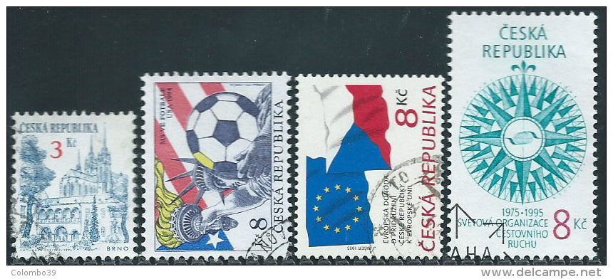 Repubblica Ceca 1994/5 Usato - Mi.35;45;61/2  Yv.34;43;60/1 - Oblitérés