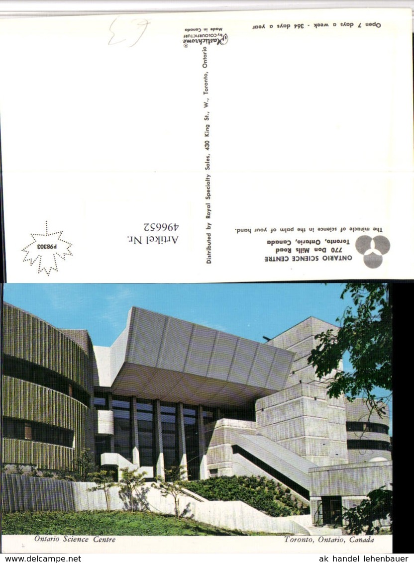 496652,Ontario Toronto Ontario Science Centre Geb&auml;ude - Sonstige & Ohne Zuordnung