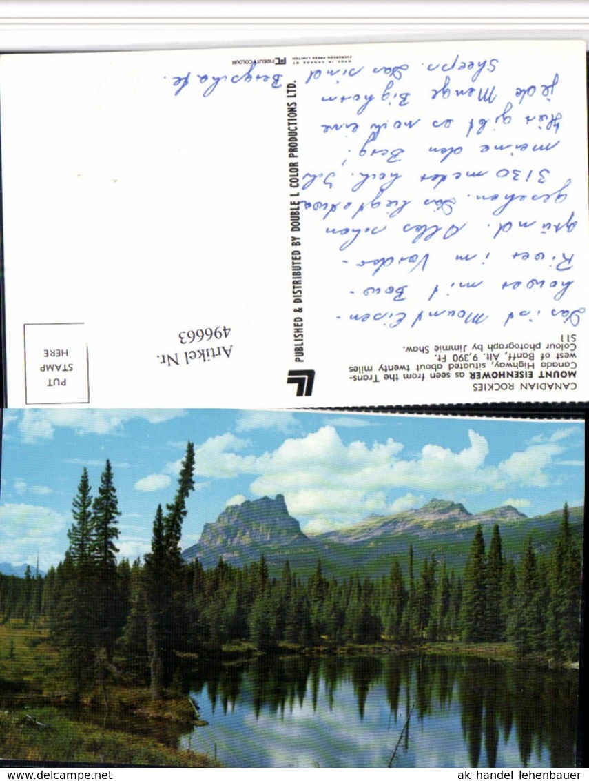 496663,Alberta Banff Mount Eisenhower See Bergkulisse - Sonstige & Ohne Zuordnung