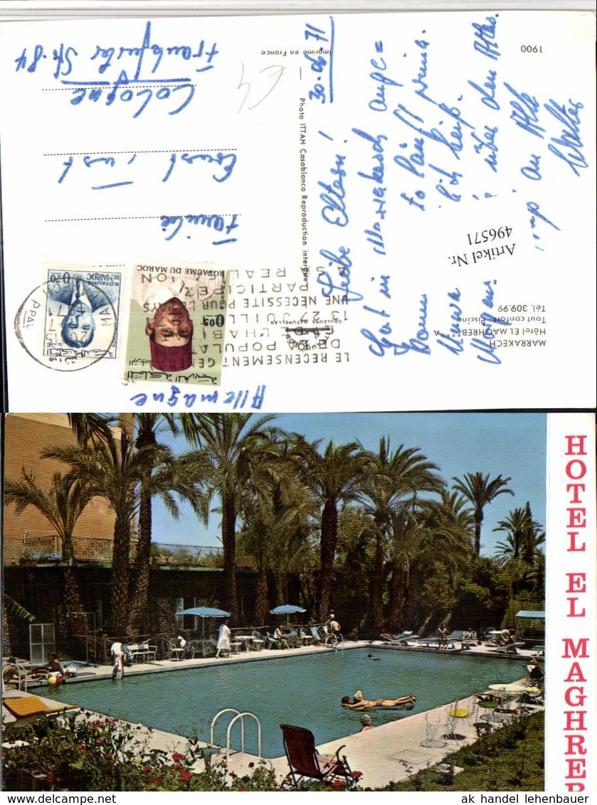 496571,Morroco Marrakech Marrakesch Hotel El Maghreb Pool - Sonstige & Ohne Zuordnung