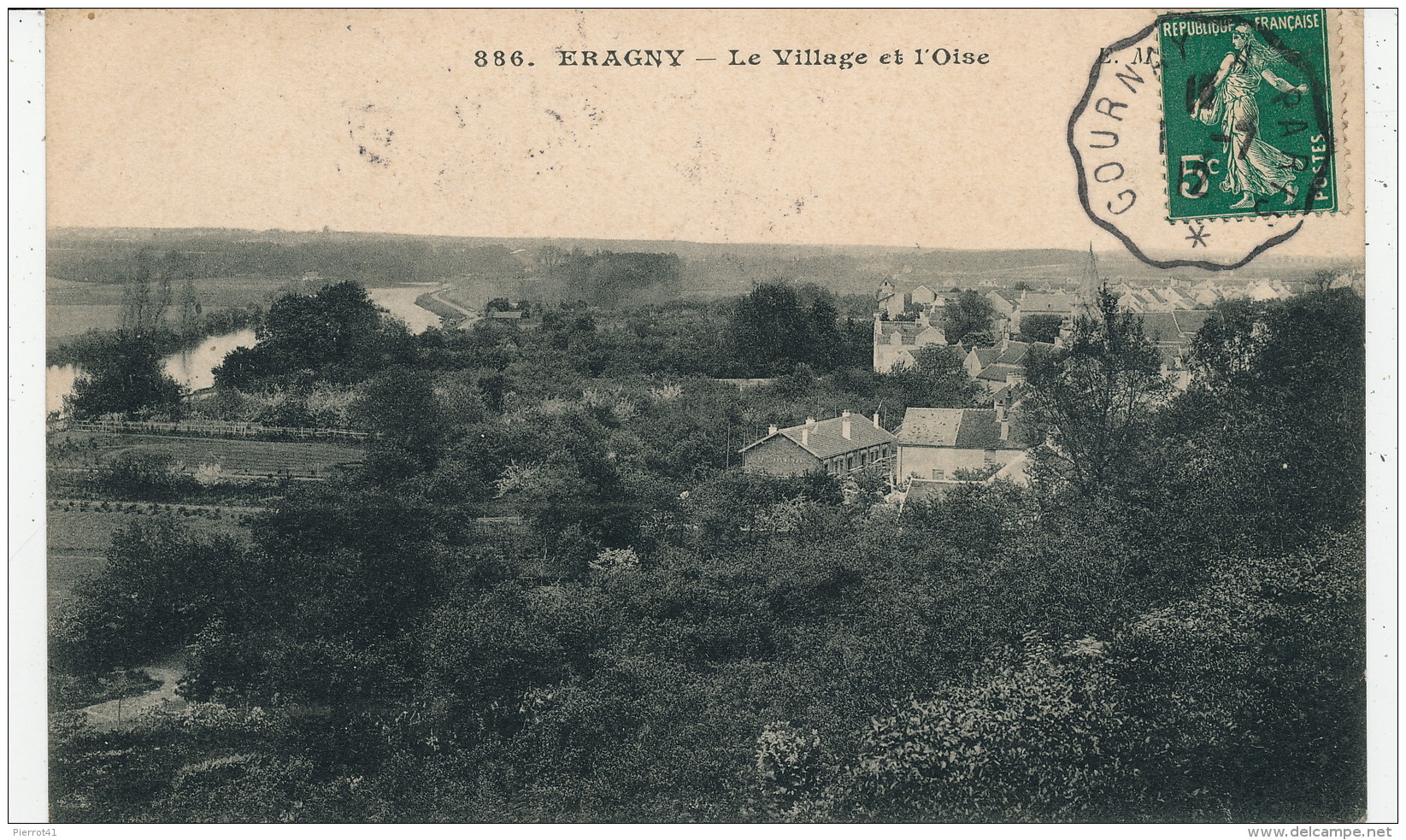 ERAGNY - Le Village Et L'Oise - Eragny