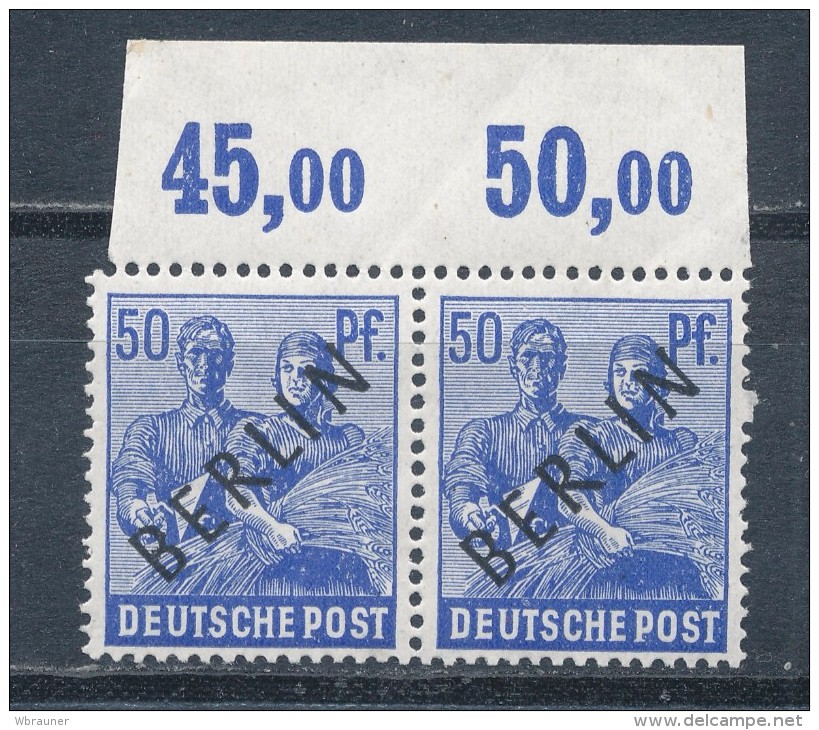 Berlin 13 P OR Ndgz Waagerechtes Paar ** Mi. 120,- ++ - Neufs