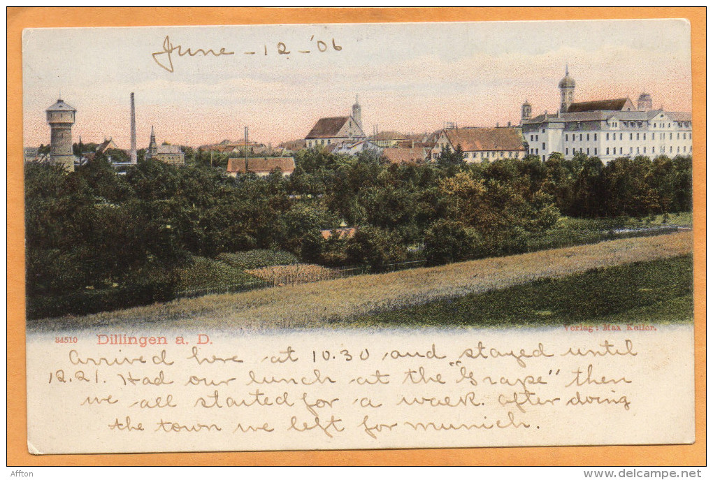 Dillingen 1905 Postcard - Dillingen