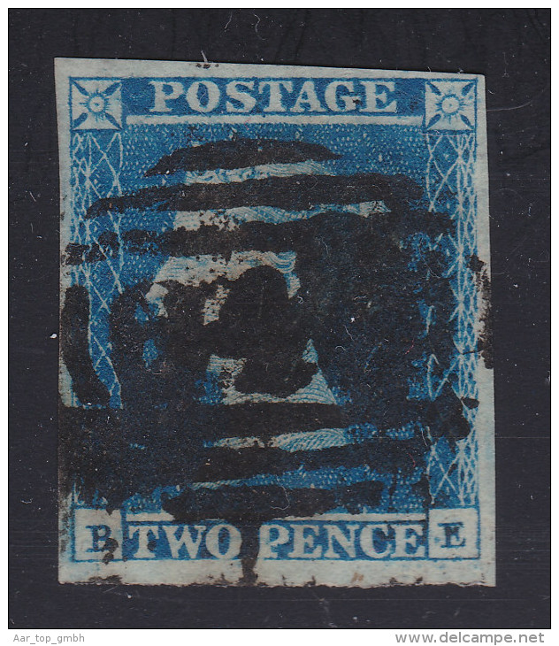 GB 2Pence Blau Ung. Mi#4 Entwertet - Oblitérés