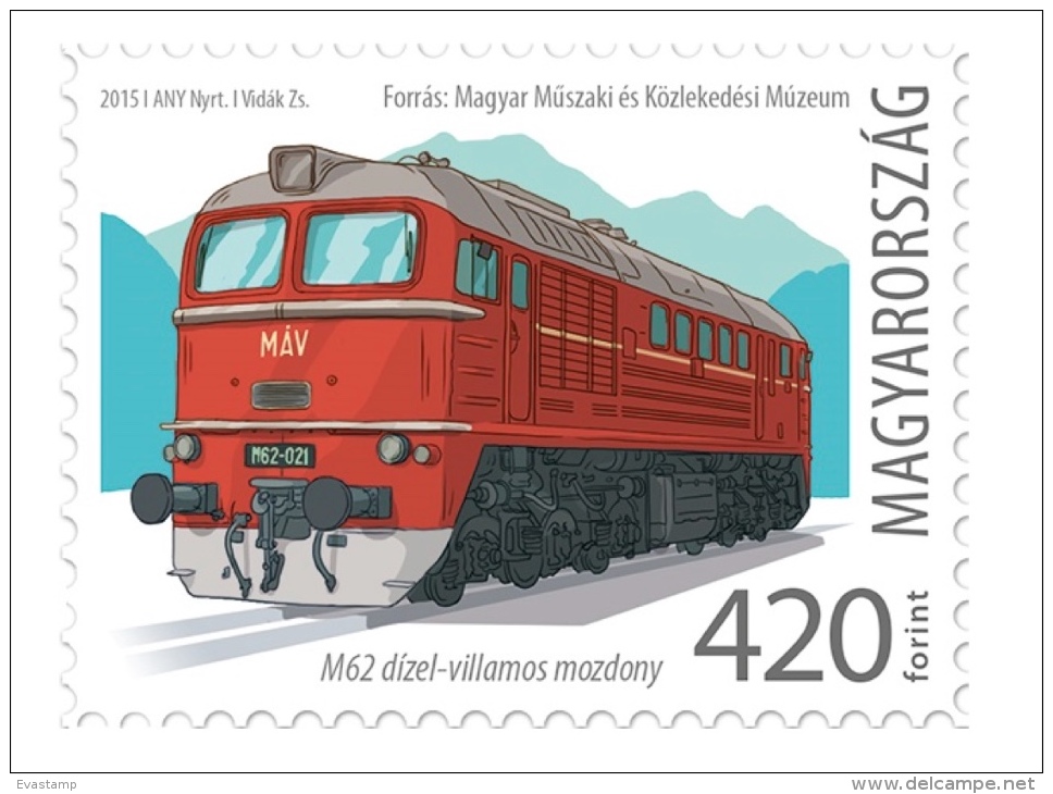 HUNGARY - 2015. 50th Anniversary Of The First M62 Locomotive / Train  MNH!!! - Ungebraucht