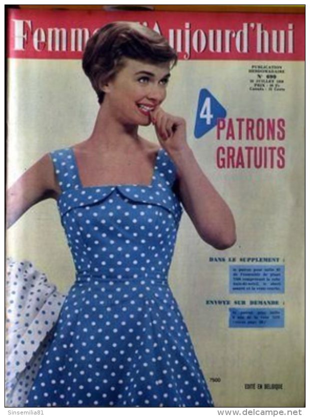 Femmes D'aujourd'hui N° 690 Du 24/07/1958 - - Mode
