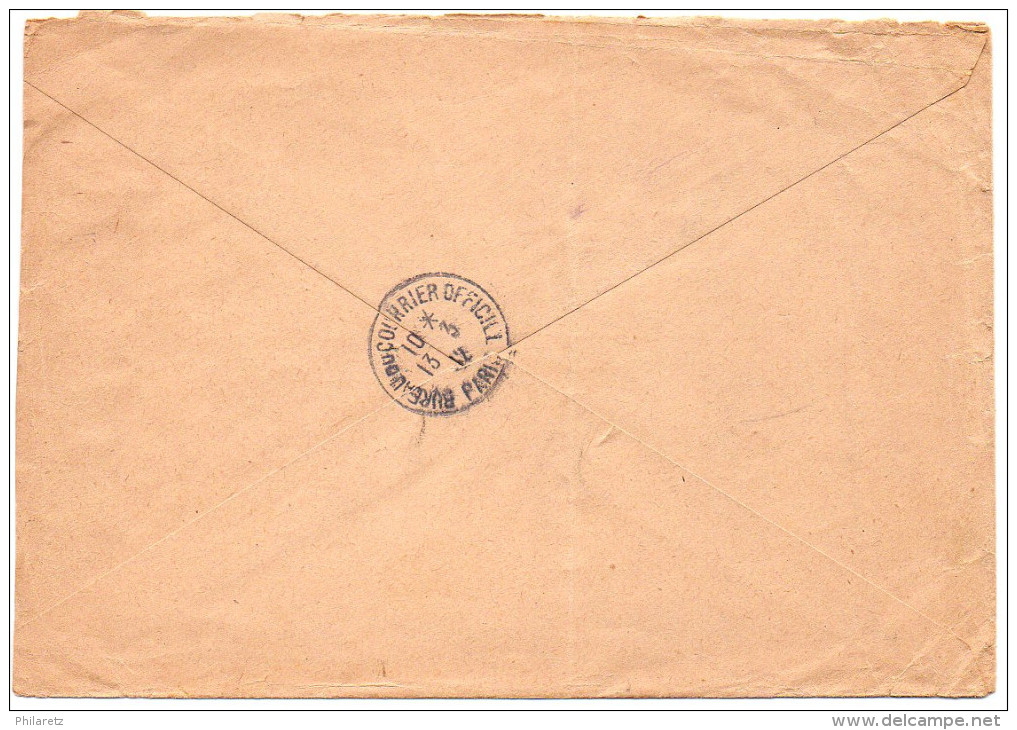 1F Pétain X2 Sur Lettre De 1942 - Courrier Commercial Inter-zones - Léger Pli Vertical - Guerre De 1939-45